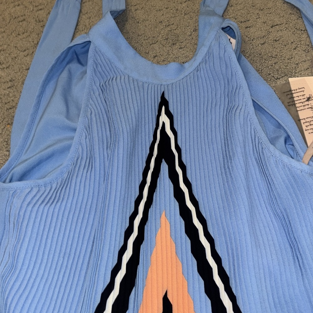 Nanette Lepore Blue Pleated Halter Mini Dress Sz 2 NWT - Picture 6 of 11